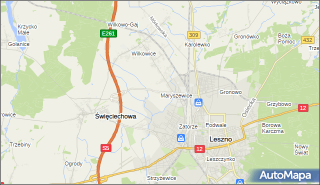 mapa Maryszewice, Maryszewice na mapie Targeo