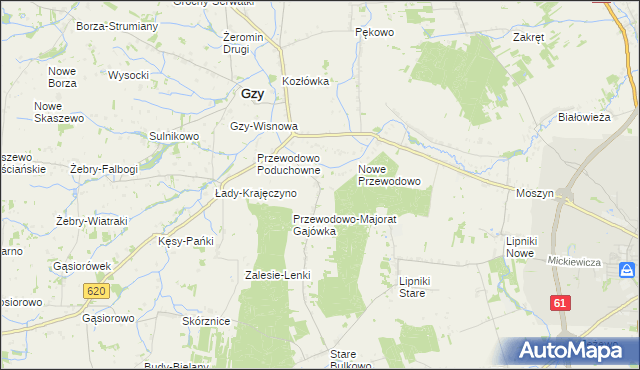 mapa Przewodowo-Majorat, Przewodowo-Majorat na mapie Targeo