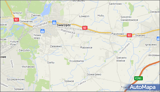 mapa Rabowice, Rabowice na mapie Targeo