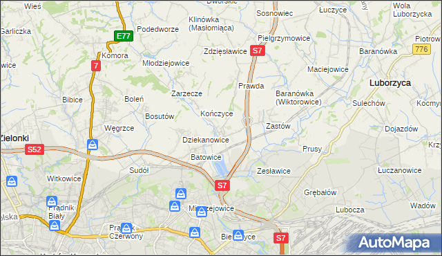 mapa Raciborowice gmina Michałowice, Raciborowice gmina Michałowice na mapie Targeo