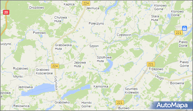 mapa Sztofrowa Huta, Sztofrowa Huta na mapie Targeo