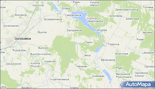 mapa Niwy gmina Łęki Szlacheckie, Niwy gmina Łęki Szlacheckie na mapie Targeo