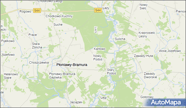 mapa Nowy Podoś, Nowy Podoś na mapie Targeo