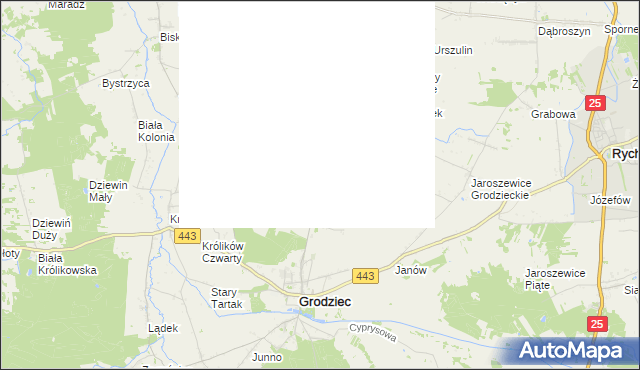 mapa Wielołęka gmina Grodziec, Wielołęka gmina Grodziec na mapie Targeo