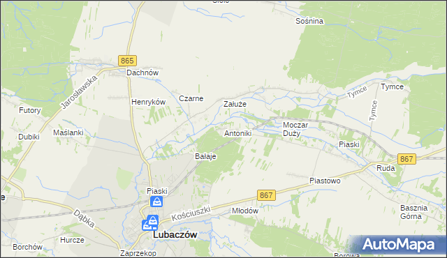 mapa Antoniki, Antoniki na mapie Targeo