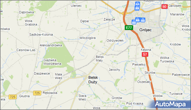 mapa Belsk Mały, Belsk Mały na mapie Targeo