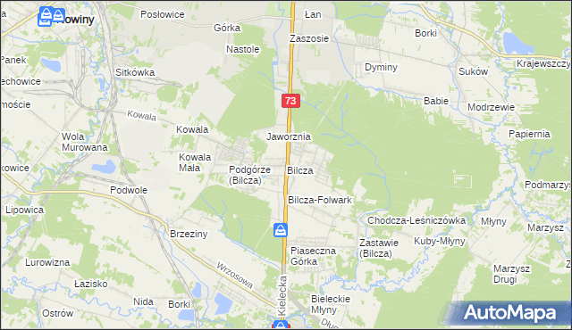 mapa Bilcza gmina Morawica, Bilcza gmina Morawica na mapie Targeo