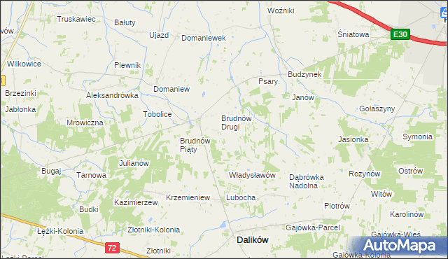 mapa Brudnów Trzeci, Brudnów Trzeci na mapie Targeo