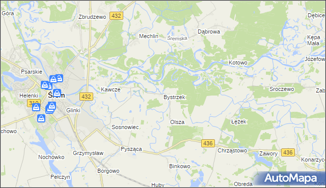 mapa Bystrzek, Bystrzek na mapie Targeo