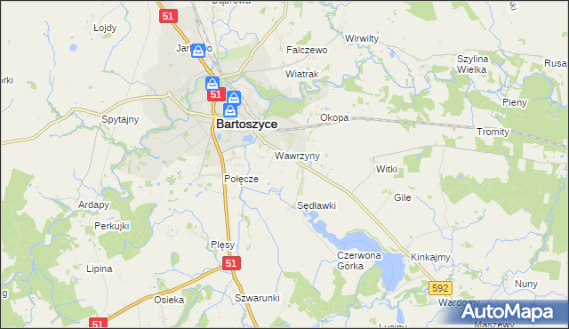 mapa Ceglarki, Ceglarki na mapie Targeo
