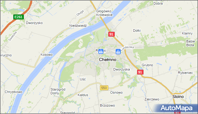 mapa Chełmno, Chełmno na mapie Targeo