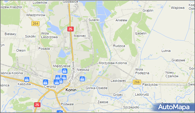 mapa Długa Łąka, Długa Łąka na mapie Targeo