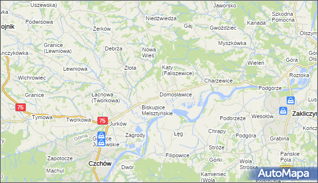 mapa Domosławice, Domosławice na mapie Targeo