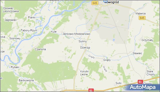 mapa Dzierzgi, Dzierzgi na mapie Targeo