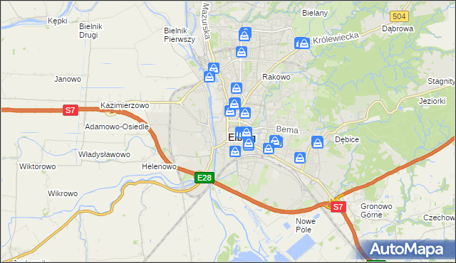 mapa Elbląga, Elbląg na mapie Targeo