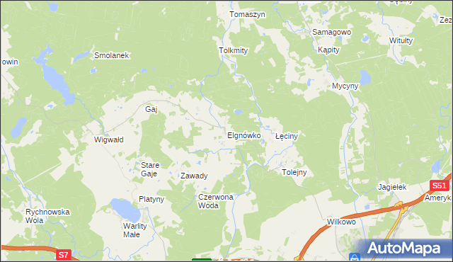 mapa Elgnówko, Elgnówko na mapie Targeo