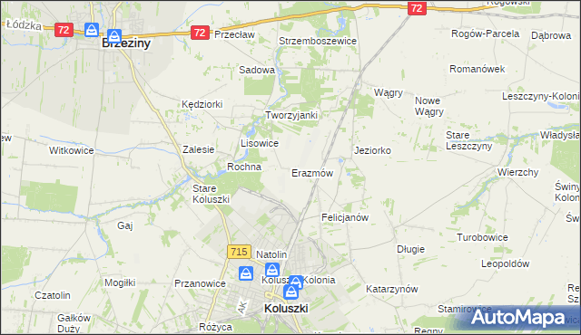 mapa Erazmów, Erazmów na mapie Targeo
