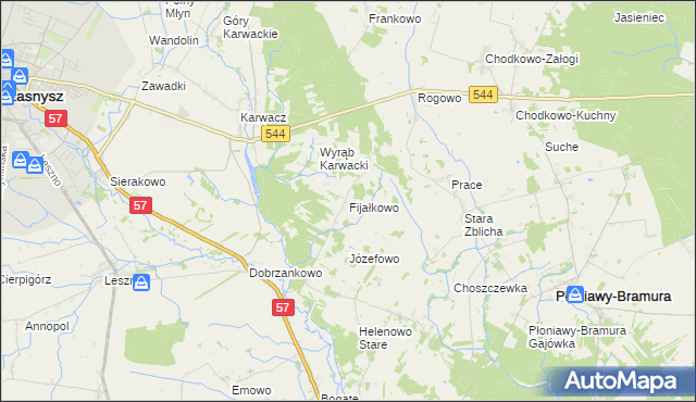 mapa Fijałkowo, Fijałkowo na mapie Targeo