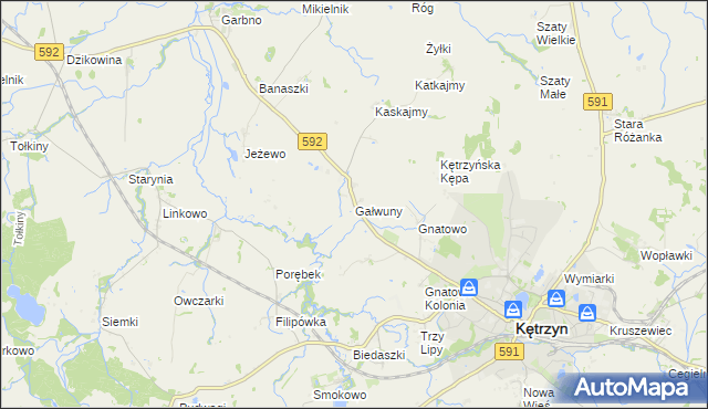 mapa Gałwuny, Gałwuny na mapie Targeo