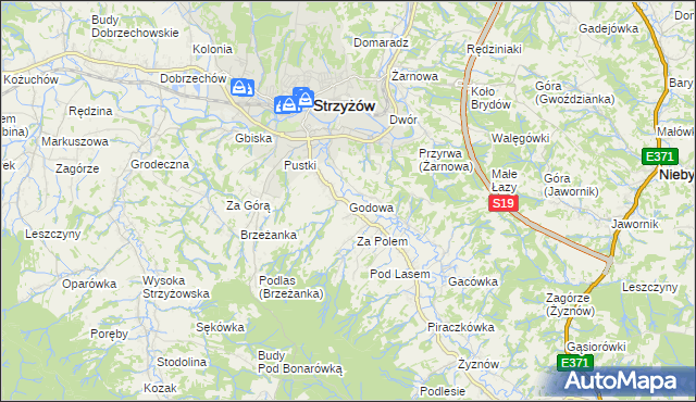 mapa Godowa, Godowa na mapie Targeo