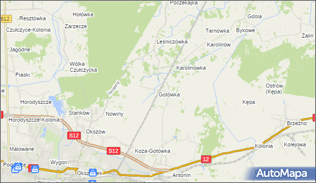 mapa Gotówka, Gotówka na mapie Targeo