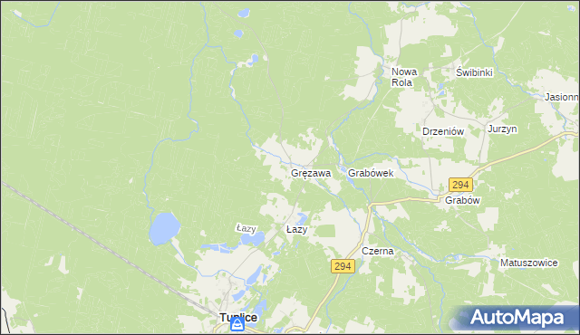 mapa Gręzawa, Gręzawa na mapie Targeo