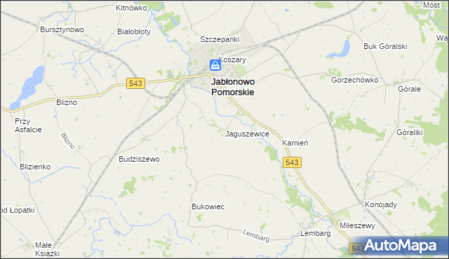 mapa Jaguszewice, Jaguszewice na mapie Targeo