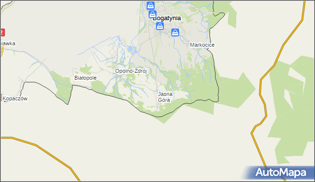 mapa Jasna Góra gmina Bogatynia, Jasna Góra gmina Bogatynia na mapie Targeo