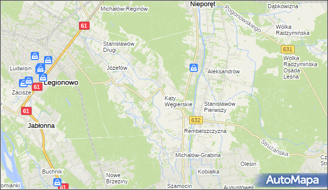 mapa Kąty Węgierskie, Kąty Węgierskie na mapie Targeo