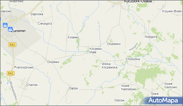 mapa Kliczewo Duże, Kliczewo Duże na mapie Targeo