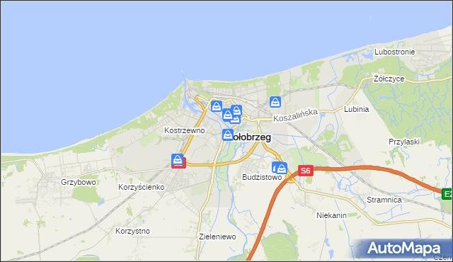 mapa Kołobrzegu, Kołobrzeg na mapie Targeo