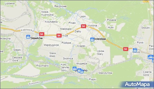 mapa Krążek, Krążek na mapie Targeo