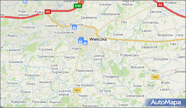 mapa Lednica Górna, Lednica Górna na mapie Targeo