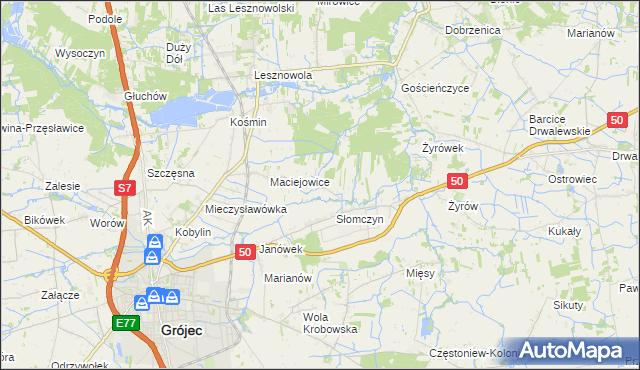 mapa Lisówek gmina Grójec, Lisówek gmina Grójec na mapie Targeo