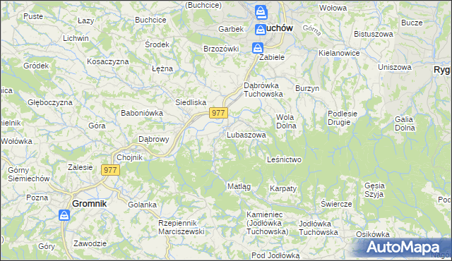 mapa Lubaszowa, Lubaszowa na mapie Targeo