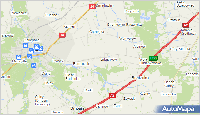 mapa Lubianków, Lubianków na mapie Targeo