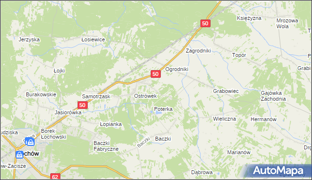 mapa Majdan gmina Łochów, Majdan gmina Łochów na mapie Targeo