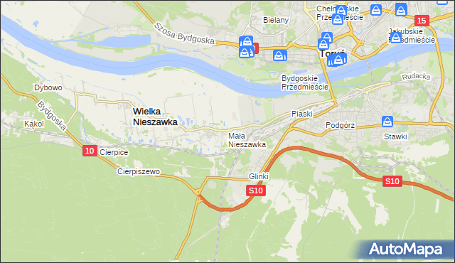 mapa Mała Nieszawka, Mała Nieszawka na mapie Targeo