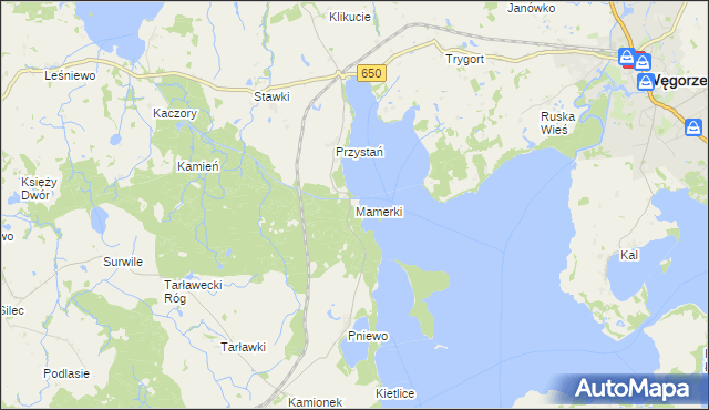 mapa Mamerki, Mamerki na mapie Targeo