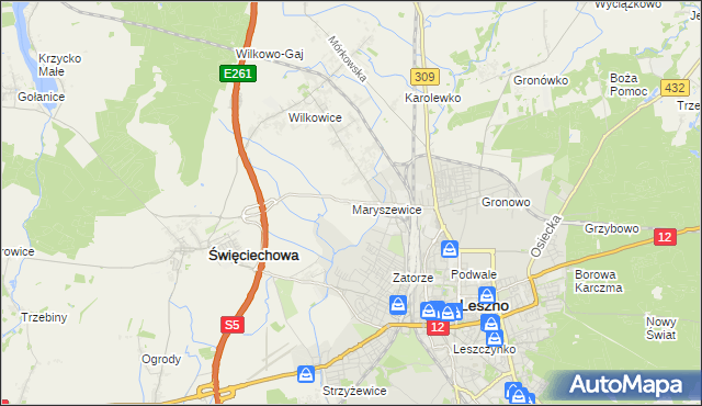 mapa Maryszewice, Maryszewice na mapie Targeo