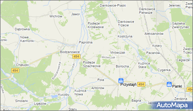 mapa Michalinów, Michalinów na mapie Targeo