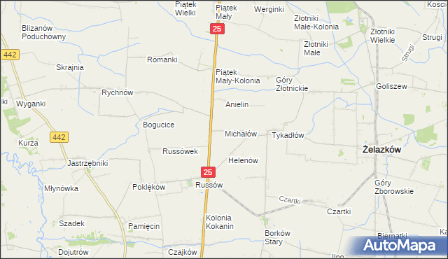 mapa Michałów gmina Żelazków, Michałów gmina Żelazków na mapie Targeo