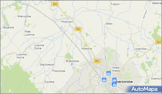 mapa Nowizna gmina Dzierżoniów, Nowizna gmina Dzierżoniów na mapie Targeo