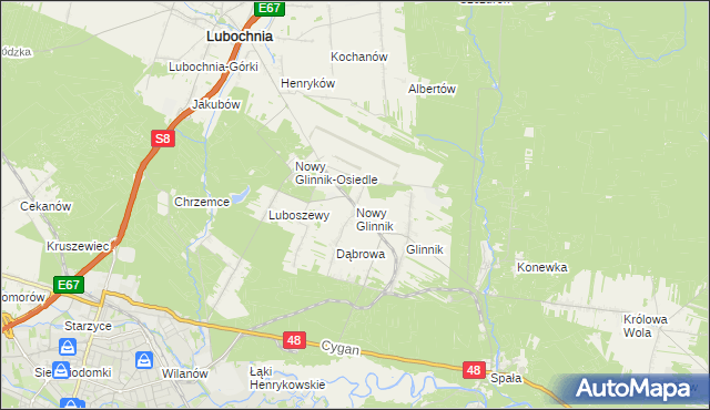 mapa Nowy Glinnik, Nowy Glinnik na mapie Targeo