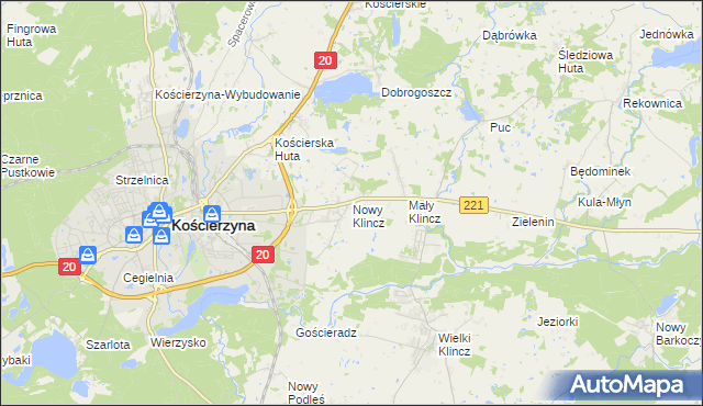 mapa Nowy Klincz, Nowy Klincz na mapie Targeo