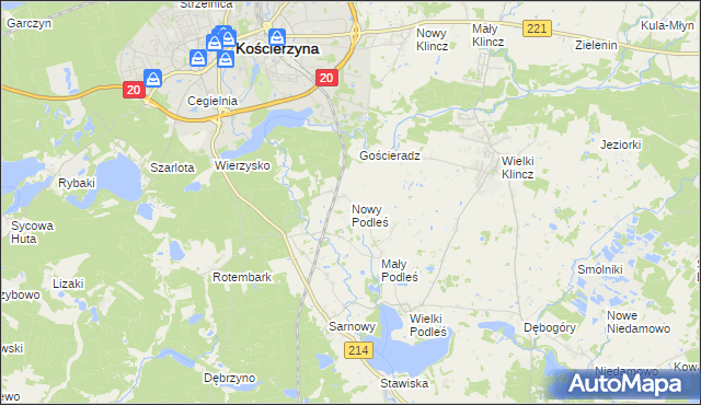 mapa Nowy Podleś, Nowy Podleś na mapie Targeo