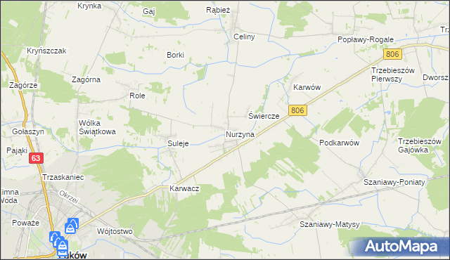 mapa Nurzyna, Nurzyna na mapie Targeo