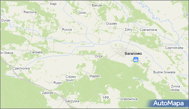 mapa Orzoł, Orzoł na mapie Targeo