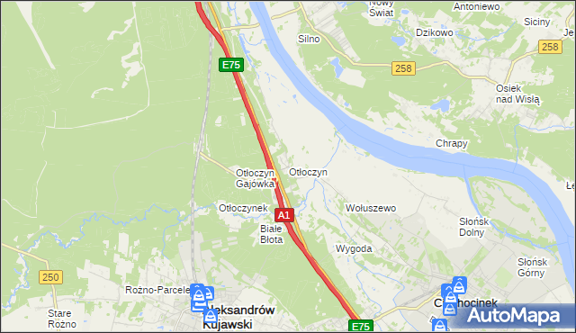 mapa Otłoczyn, Otłoczyn na mapie Targeo