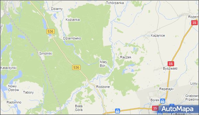 mapa Papiernia gmina Iława, Papiernia gmina Iława na mapie Targeo